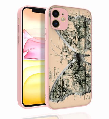 Apple iPhone 11 Kılıf Desenli Kamera Korumalı Parlak Zore Nora Kapak
