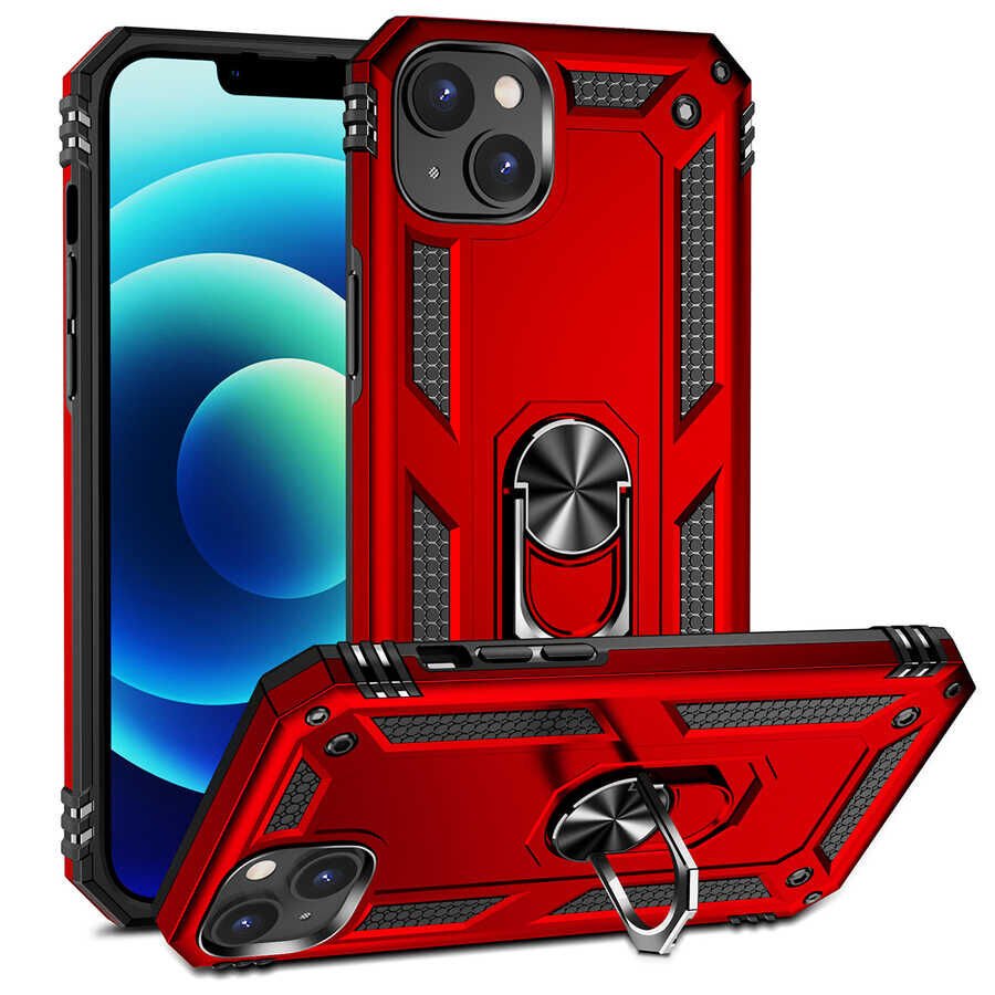 Apple iPhone 14 Plus Kılıf Zore Vega Kapak Kırmızı