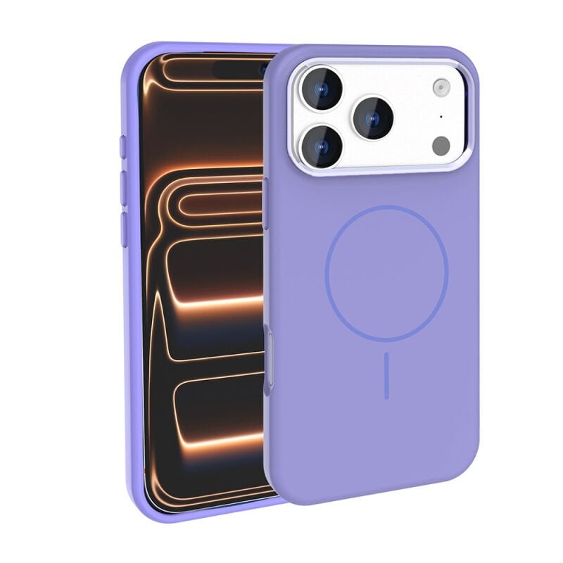 Apple iPhone 17 Pro Max Kılıf M-Safe Şarj Özellikli Metal Kamera Çerçeveli Zore Edi Silikon Kapak