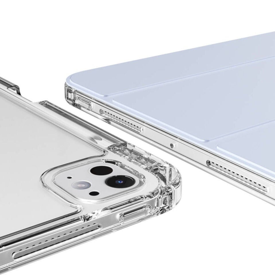 ​​​Apple iPad Pro 11 2025 M5 Kılıf Magnetik Ayrılabilen Airbagli Zore Sliding Tablet Kılıfı Açık Mavi
