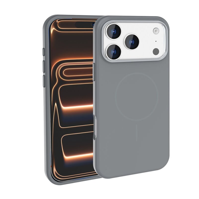 Apple iPhone 17 Pro Kılıf M-Safe Şarj Özellikli Metal Kamera Çerçeveli Zore Edi Silikon Kapak