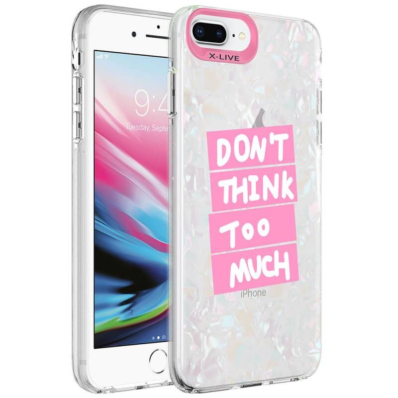 Apple iPhone 7 Plus Kılıf Mermer Desenli Zore Marbello Kapak