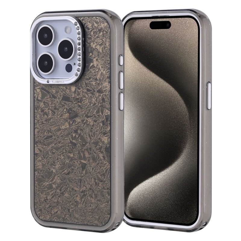 Apple iPhone 15 Pro Kılıf Taşlı Tasarımlı Zore Kapi Kapak Siyah