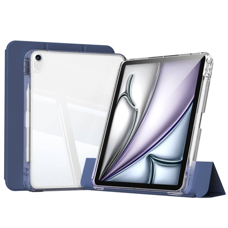 Apple iPad Air 11 2025 M3 Kılıf Magnetik Ayrılabilen Airbagli Zore Sliding Tablet Kılıfı Lacivert