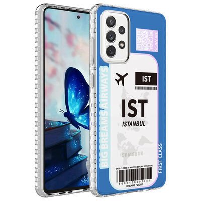 Galaxy A73 Kılıf Airbag Kenarlı Renkli Desenli Silikon Zore Elegans Kapak