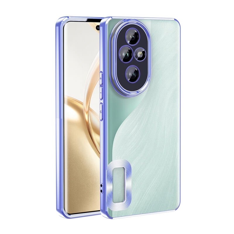 Honor 200 Kılıf Kamera Korumalı Logo Gösteren Zore Omega Kapak Sierra Mavi