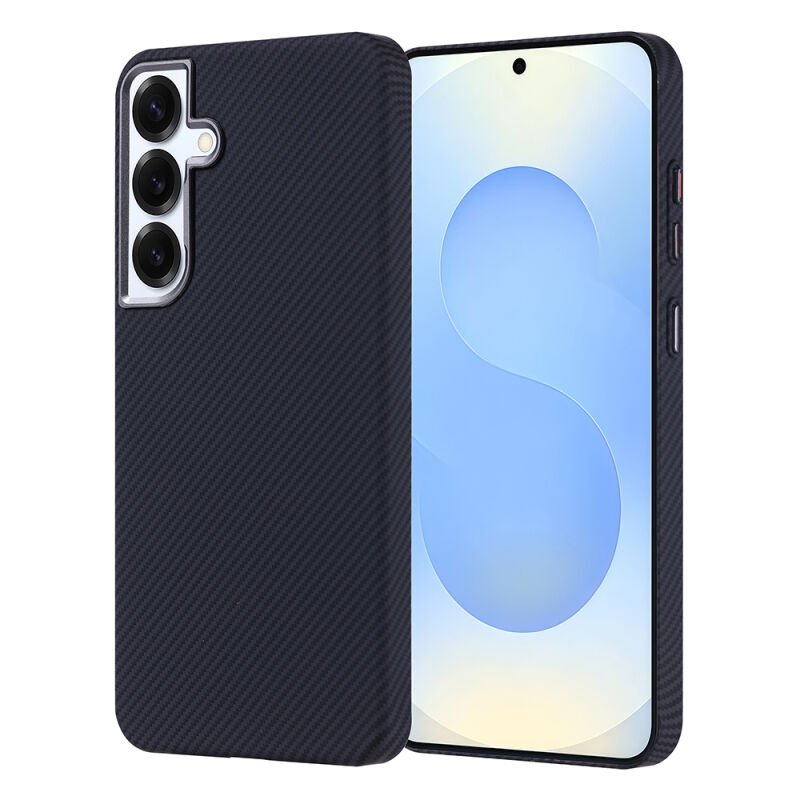 Galaxy S24 Plus Kılıf M-safe Şarj Özellikli Karbon Fiber Görünümlü Zore Nekst Kapak