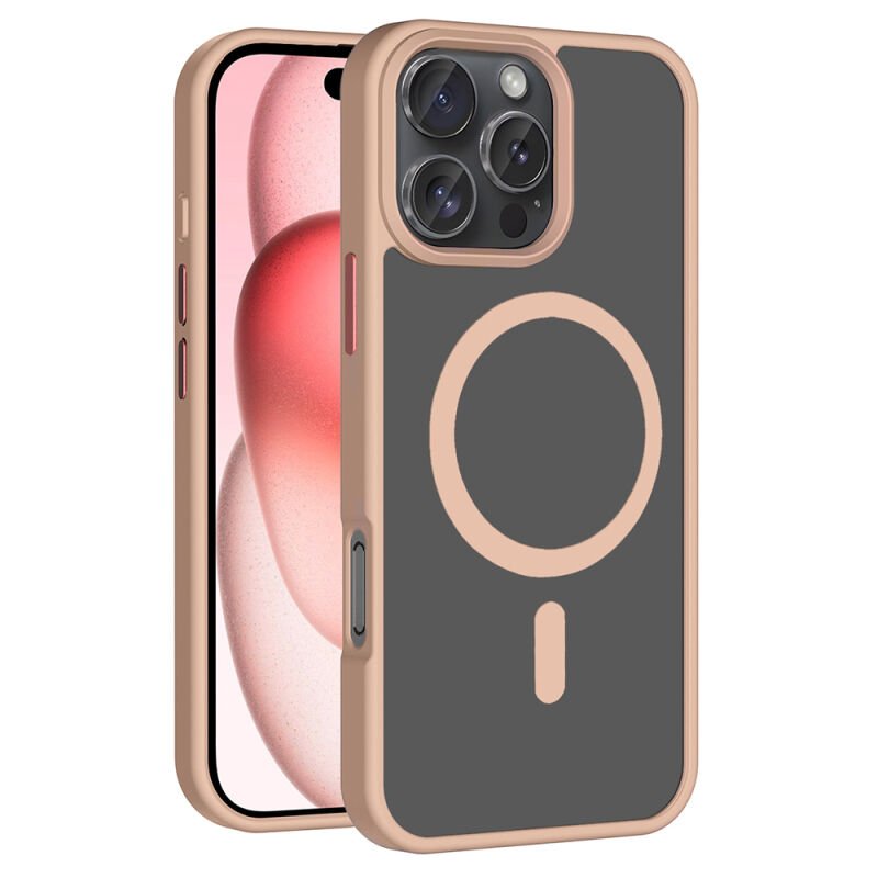 Apple iPhone 16 Pro Max Kılıf Magsafe Şarj Özellikli Mat Arka Yüzey Zore Sio Kapak