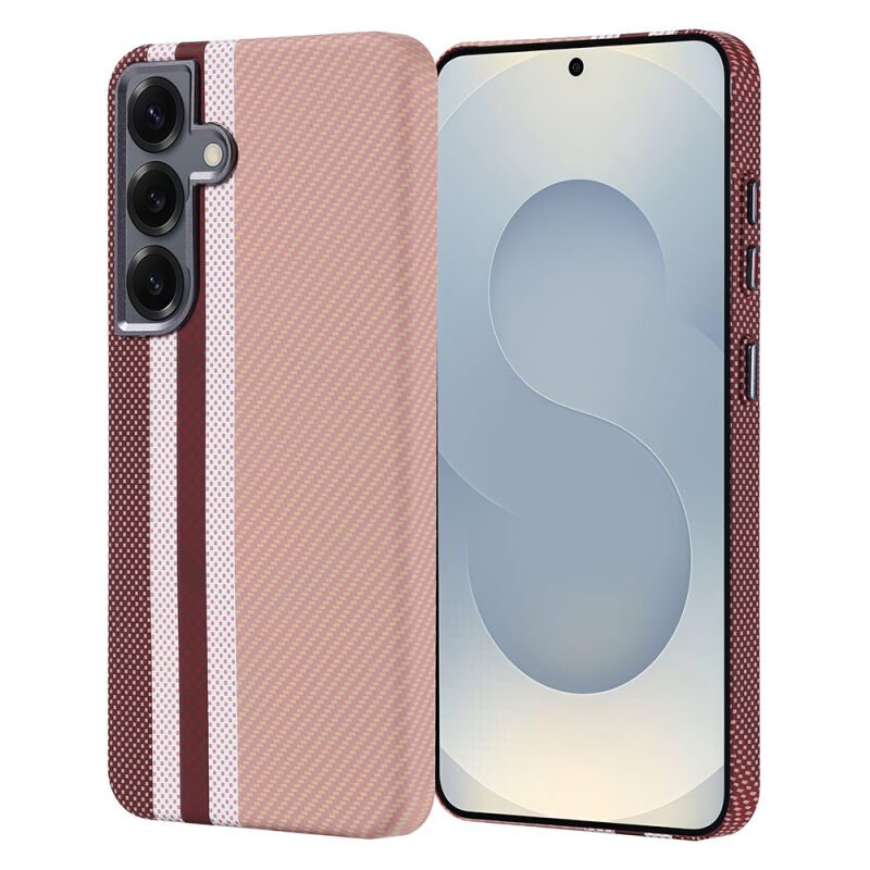 Galaxy S24 Kılıf M-safe Şarj Özellikli Karbon Fiber Görünümlü Zore Nekst Kapak