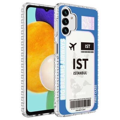 Galaxy A13 4G Kılıf Airbag Kenarlı Renkli Desenli Silikon Zore Elegans Kapak