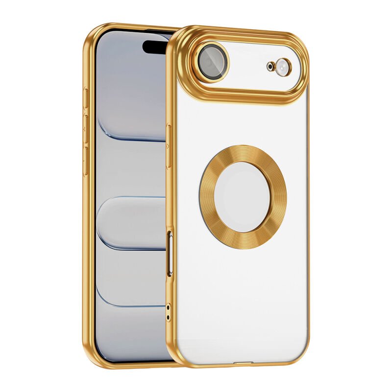 Apple iPhone 17 Air Kılıf Kamera Korumalı Logo Gösteren Zore Omega Kapak