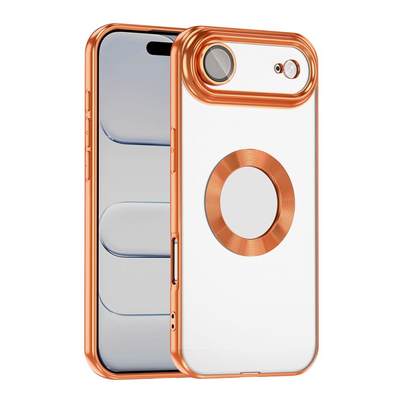 Apple iPhone 17 Air Kılıf Kamera Korumalı Logo Gösteren Zore Omega Kapak