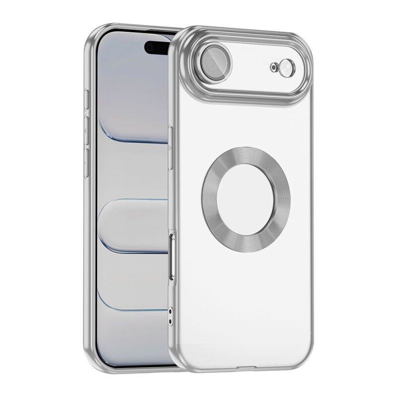Apple iPhone 17 Air Kılıf Kamera Korumalı Logo Gösteren Zore Omega Kapak
