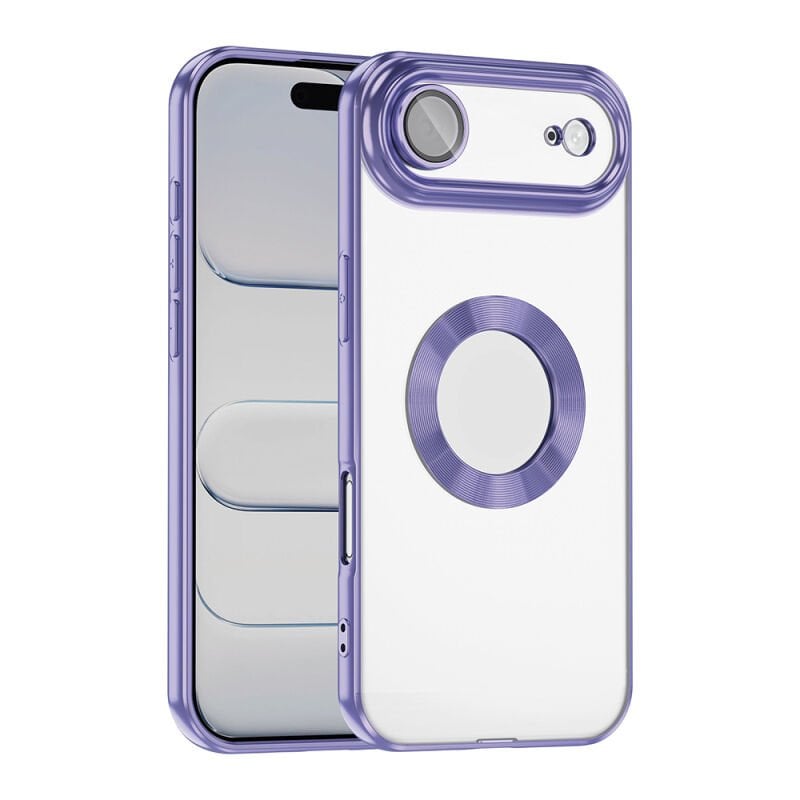 Apple iPhone 17 Air Kılıf Kamera Korumalı Logo Gösteren Zore Omega Kapak