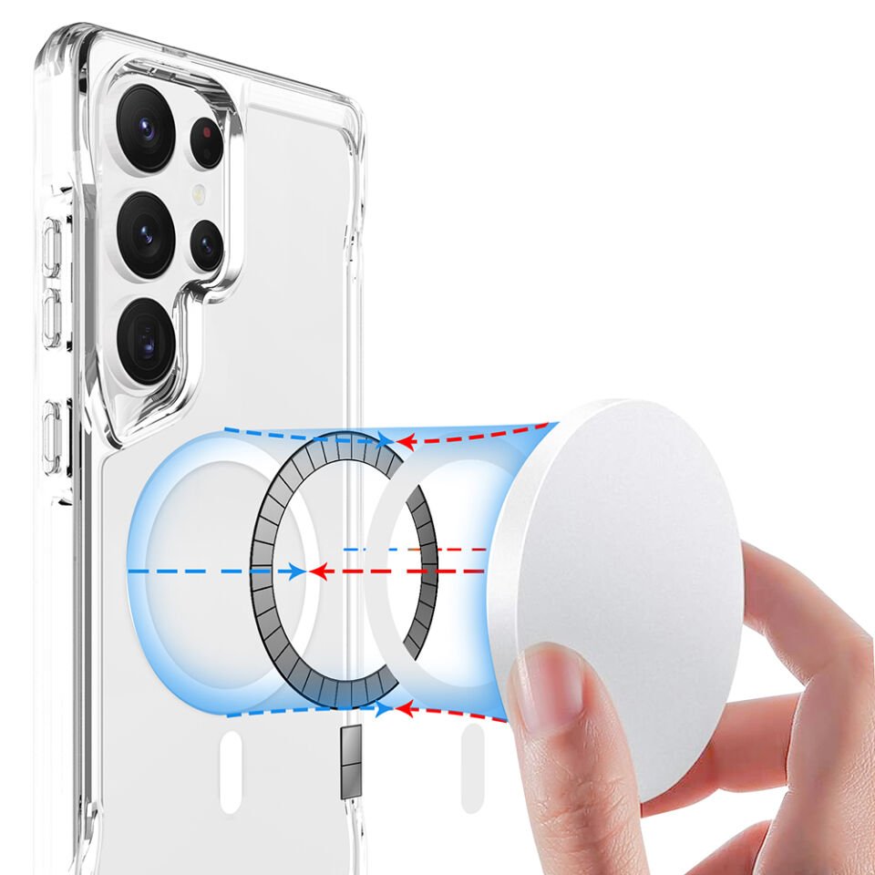 Galaxy S25 Ultra Kılıf Zore Magsafe Şarj Özellikli T-Max Magsafe Kapak