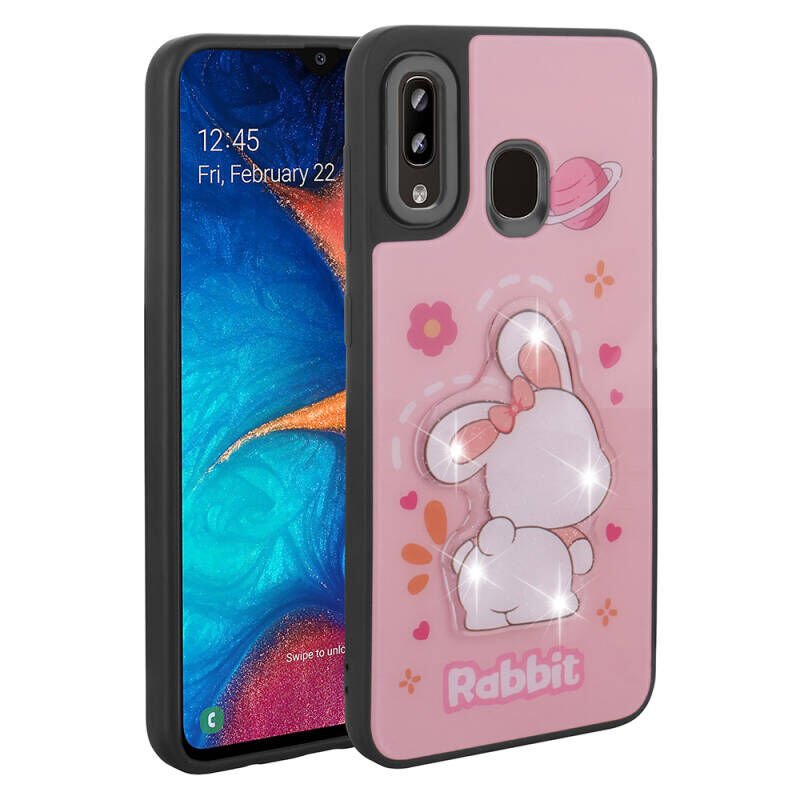 Galaxy A30 Kılıf Parlayan Kabartmalı İkonik Figürlü Zore Amas Silikon Kapak