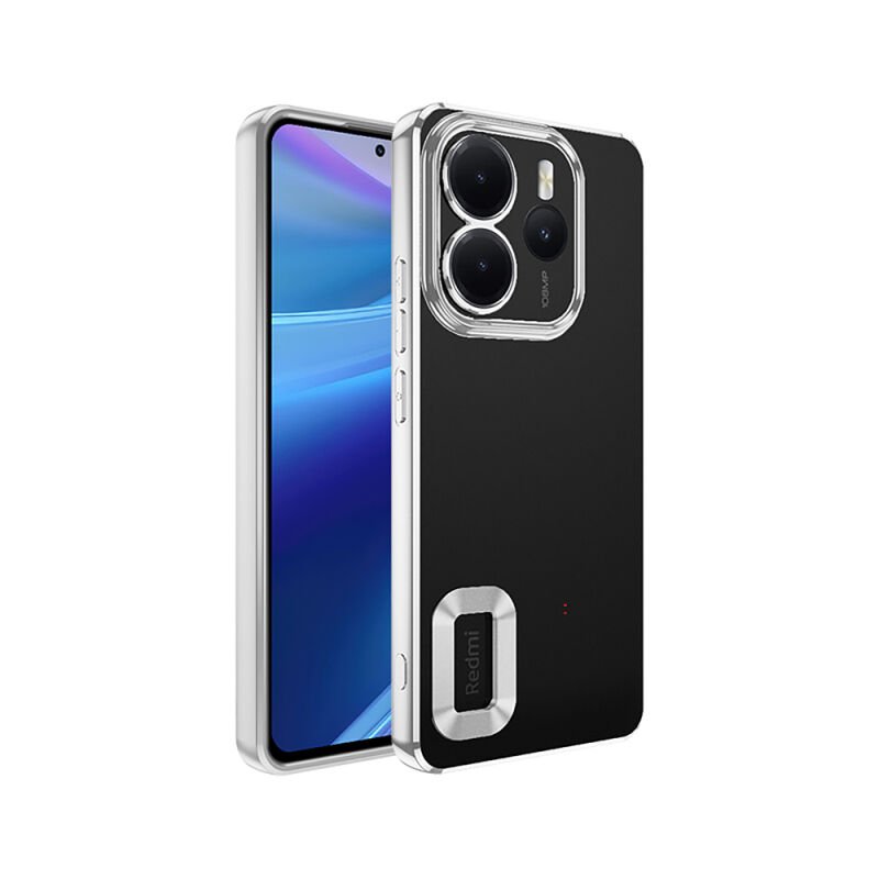 Xiaomi Redmi Note 14 4G Kılıf Kamera Korumalı Logo Gösteren Zore Omega Kapak