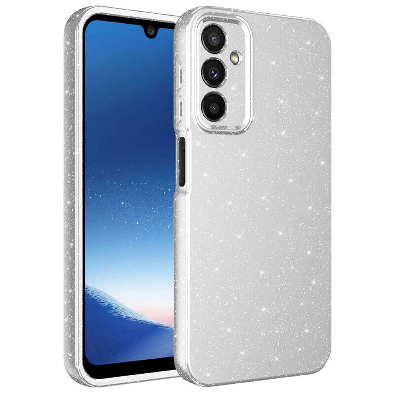 Galaxy A24 Kılıf Kamera Korumalı Simli Lüks Zore Koton Kapak