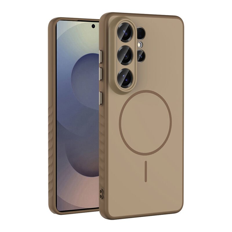 Galaxy S26 Ultra Kılıf M-safe Şarj Özellikli Zore Tea Kapak