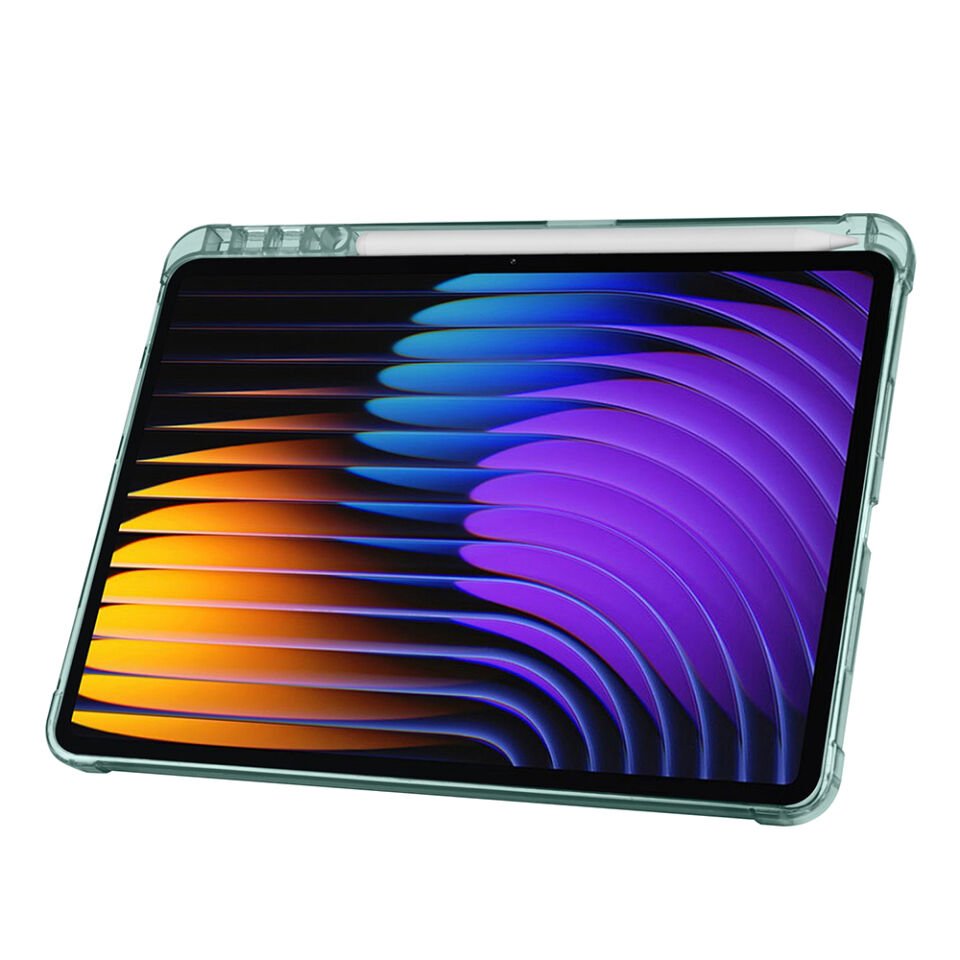 Xiaomi Pad 7 Pro Kılıf Zore Tri Folding Kalem Bölmeli Standlı Kılıf Koyu Yeşil