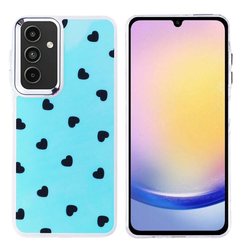 Galaxy A25 Kılıf Airbag Tasarımlı Zore Hadra Kapak Kalp