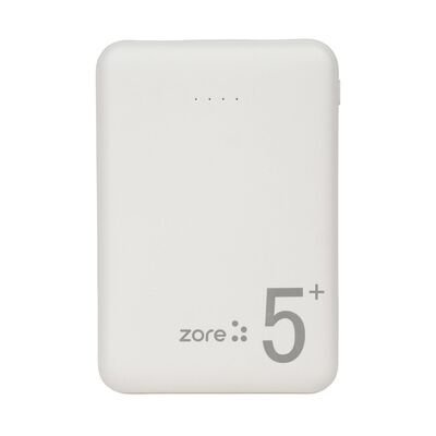 Zore ZR-PW04 Led Işıklı Taşınabilir Powerbank 5000 mAh Beyaz