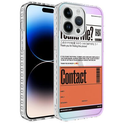 Apple iPhone 13 Pro Max Kılıf Airbag Kenarlı Renkli Desenli Silikon Zore Elegans Kapak
