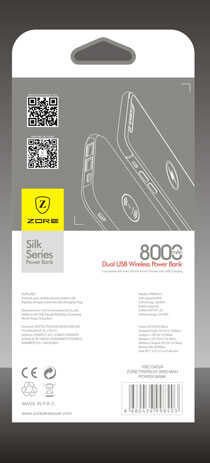 Zore 8000 Mah Powerbank Wireless Şarj