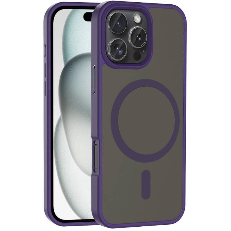 Apple iPhone 16 Pro Kılıf M-safe Şarj Özellikli Mat Arka Yüzey Zore Sio Kapak