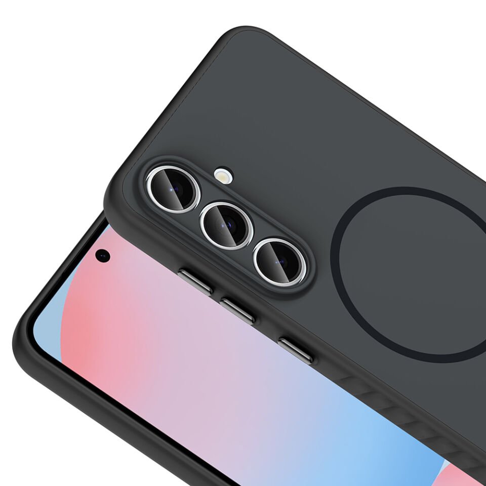 Galaxy S25 FE Kılıf M-safe Şarj Özellikli Zore Tea Kapak Siyah