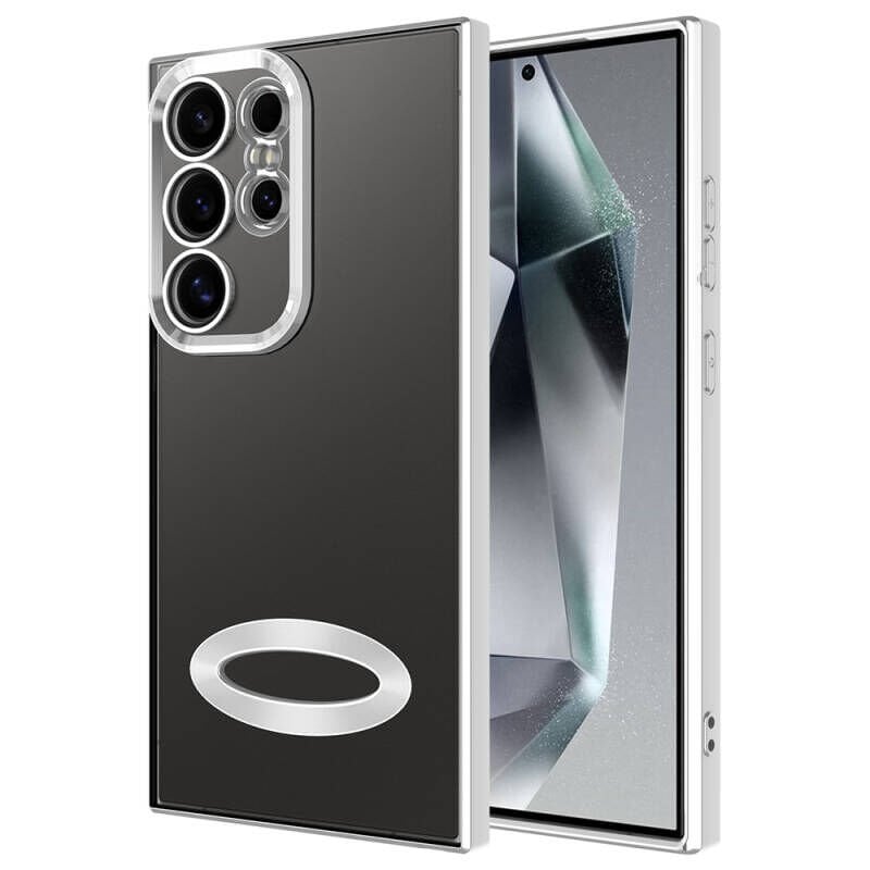 Galaxy S24 Ultra Kılıf Kamera Korumalı Logo Gösteren Zore Omega Kapak