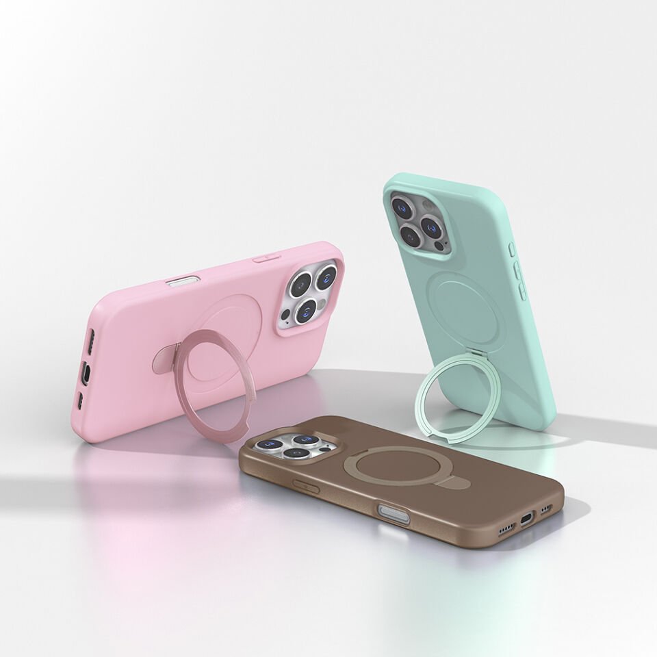 Apple iPhone 16 Pro Kılıf M-safe Şarj Özellikli Standlı Zore Samara Kapak