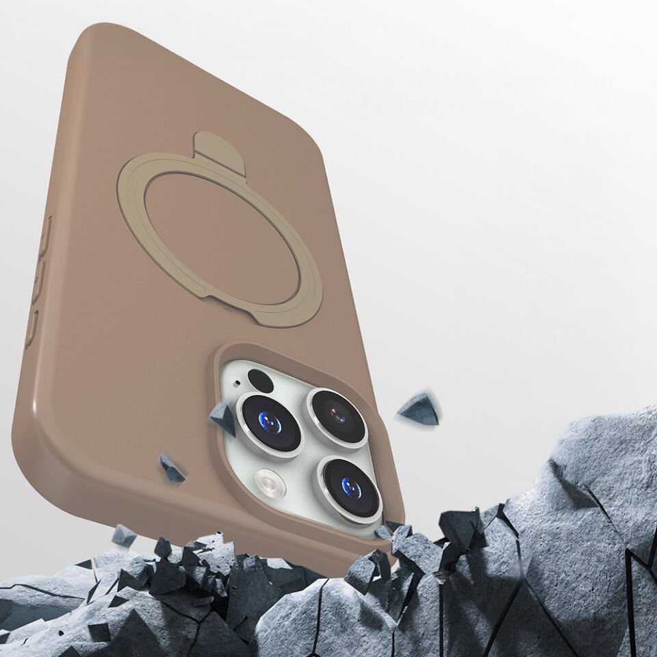 Apple iPhone 16 Pro Kılıf M-safe Şarj Özellikli Standlı Zore Samara Kapak