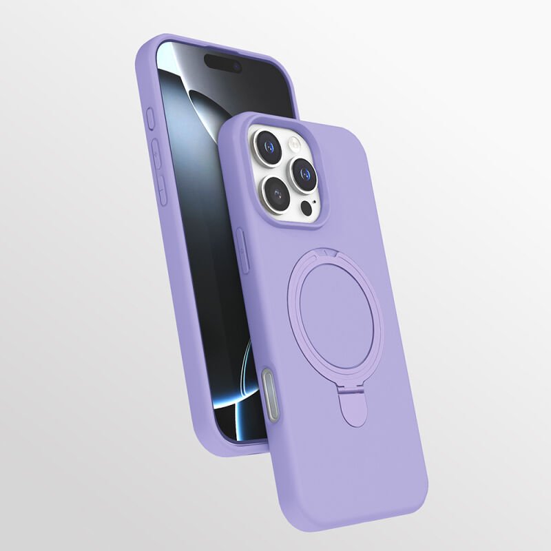 Apple iPhone 16 Pro Kılıf M-safe Şarj Özellikli Standlı Zore Samara Kapak