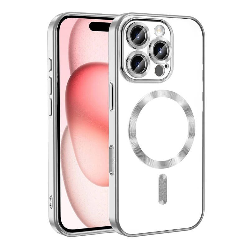 Apple iPhone 16 Pro Kılıf Kamera Korumalı M-safe Wireless Şarj Özellikli Zore Demre Kapak