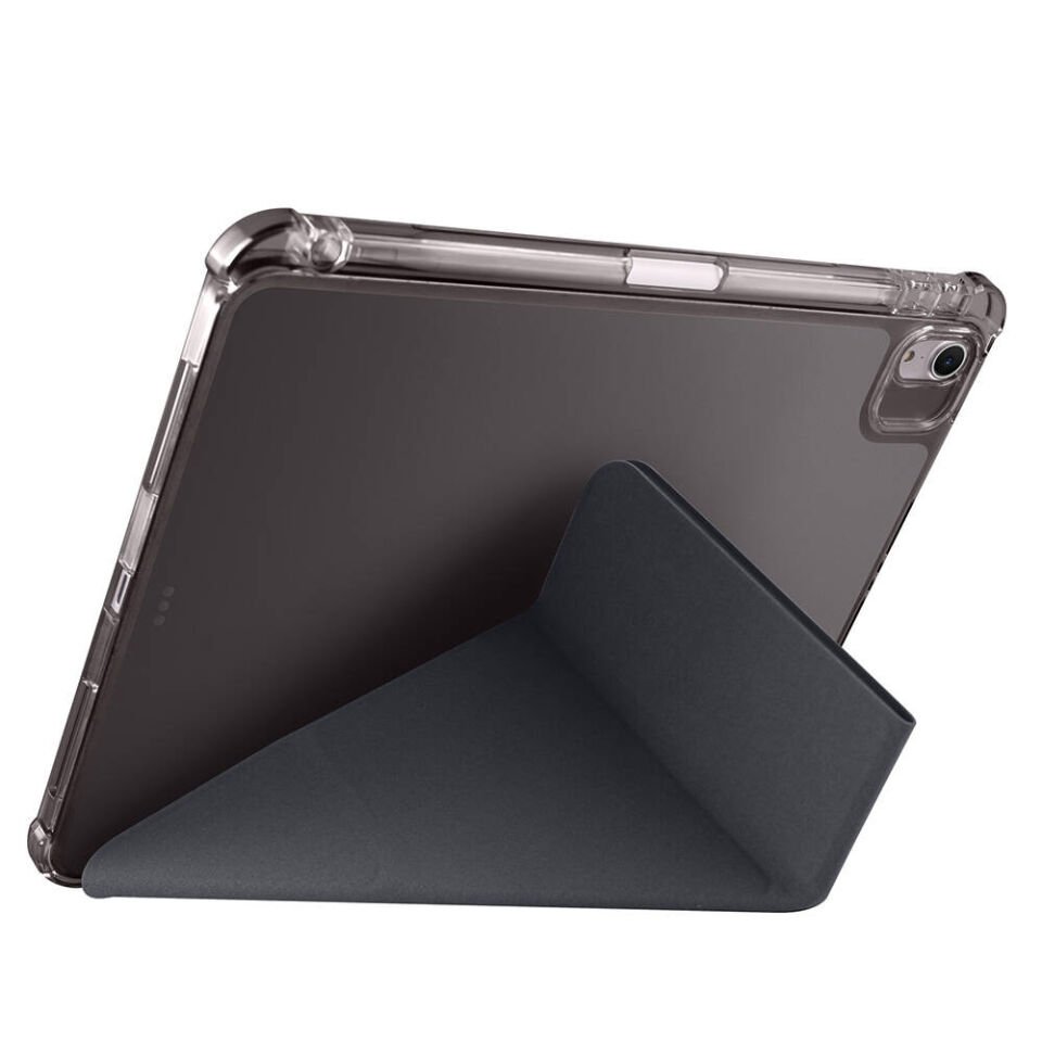 Apple iPad Air 11 2025 M3 Kılıf Zore Tri Folding Kalem Bölmeli Standlı Kılıf Siyah