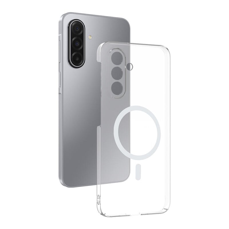 Galaxy A17 Kamera Korumalı M-Safe Şarj Özellikli Şeffaf Zore London Sert PC Kapak