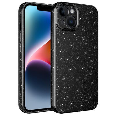 Apple iPhone 13 Kılıf Kamera Korumalı Simli Lüks Zore Koton Kapak