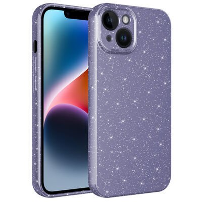 Apple iPhone 13 Kılıf Kamera Korumalı Simli Lüks Zore Koton Kapak