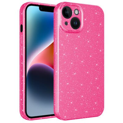 Apple iPhone 13 Kılıf Kamera Korumalı Simli Lüks Zore Koton Kapak