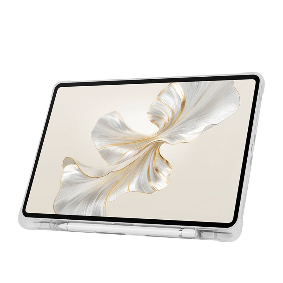 Honor Pad 9 Kılıf Zore Tri Folding Kalem Bölmeli Standlı Kılıf Gri