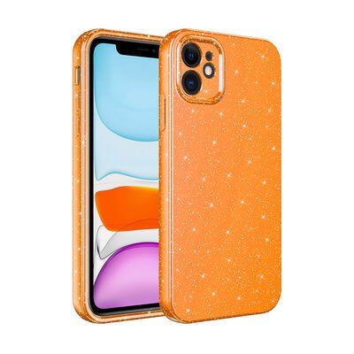 Apple iPhone 12 Kılıf Kamera Korumalı Simli Lüks Zore Koton Kapak