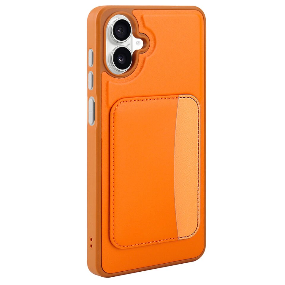 Galaxy A07 Kılıf Kartlıklı Zore X-Kart Silikon Kapak Turuncu