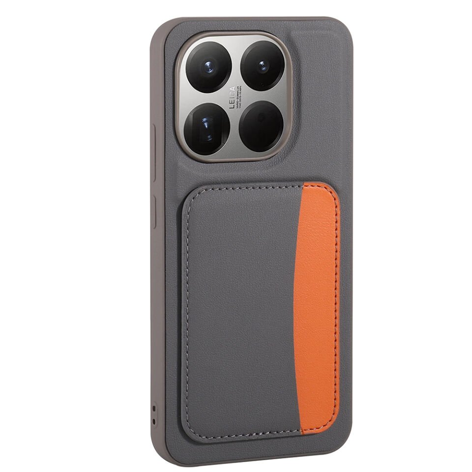 Xiaomi 15T Kılıf Kartlıklı Zore X-Kart Silikon Kapak Koyu Gri