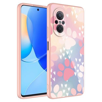 Huawei Nova 9 SE Kılıf Kamera Korumalı Desenli Sert Silikon Zore Epoksi Kapak