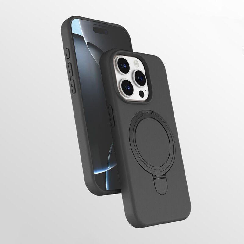 Apple iPhone 14 Pro Kılıf M-safe Şarj Özellikli Standlı Zore Samara Kapak