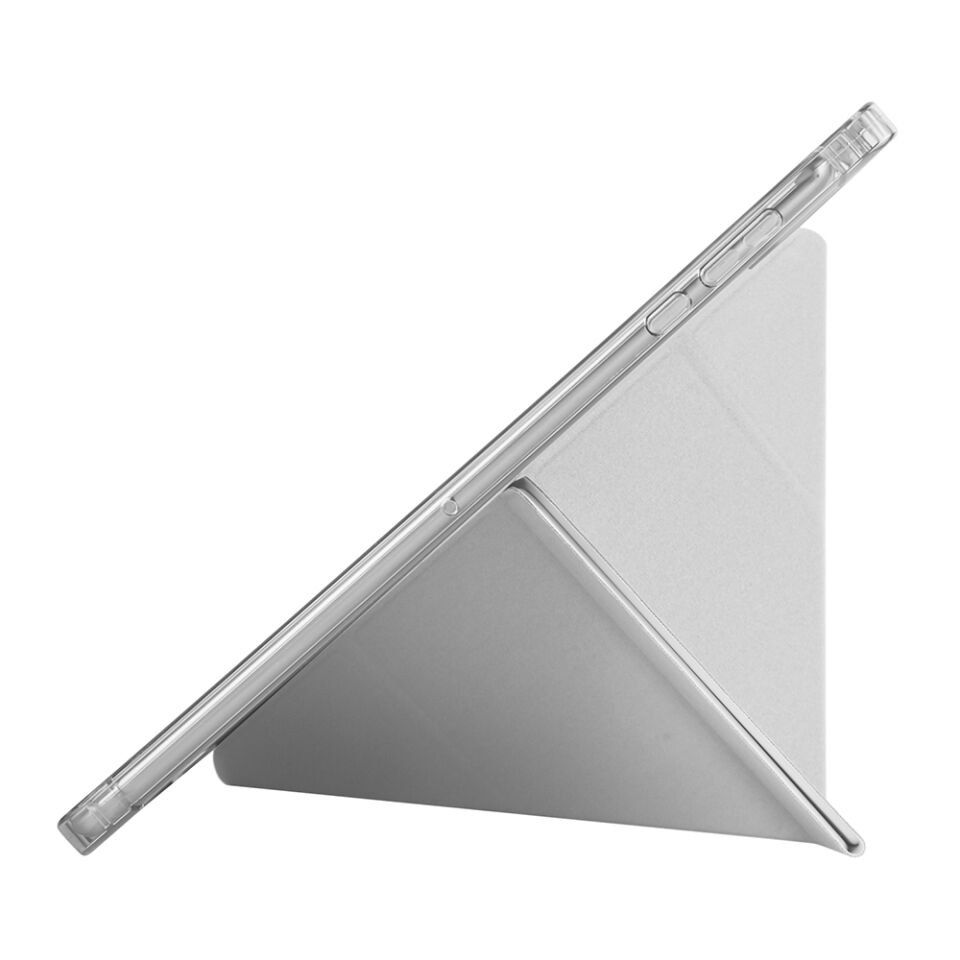 Honor Pad X8A Kılıf Zore Tri Folding Kalem Bölmeli Standlı Kılıf Gri
