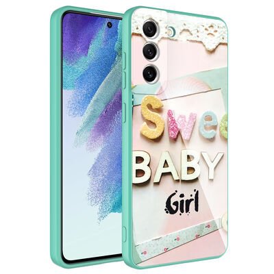Galaxy S21 FE Kılıf Kamera Korumalı Desenli Sert Silikon Zore Epoksi Kapak