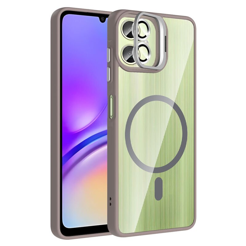 Galaxy A07 Kılıf Standlı ve Kamera Lens Hediyeli Zore Etro Kapak