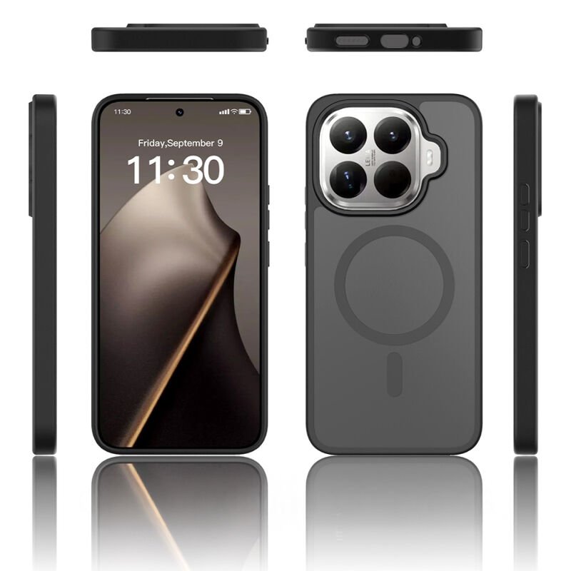 Xiaomi 15T Pro Kılıf Sert PC Arka Yüzey Wireless Şarj Özellikli Zore Flet M-safe Kapak